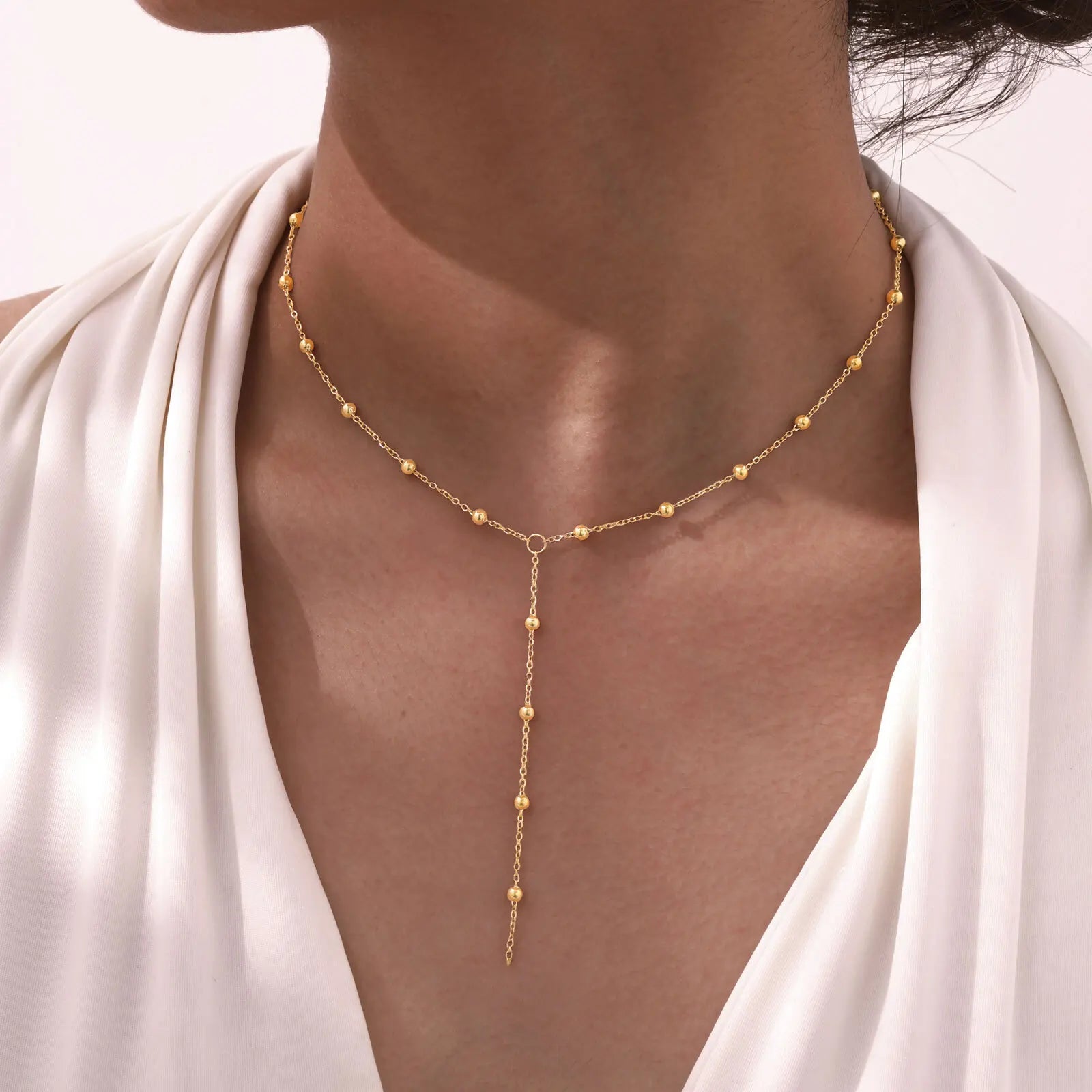18k Gold Plated Y Lariat
