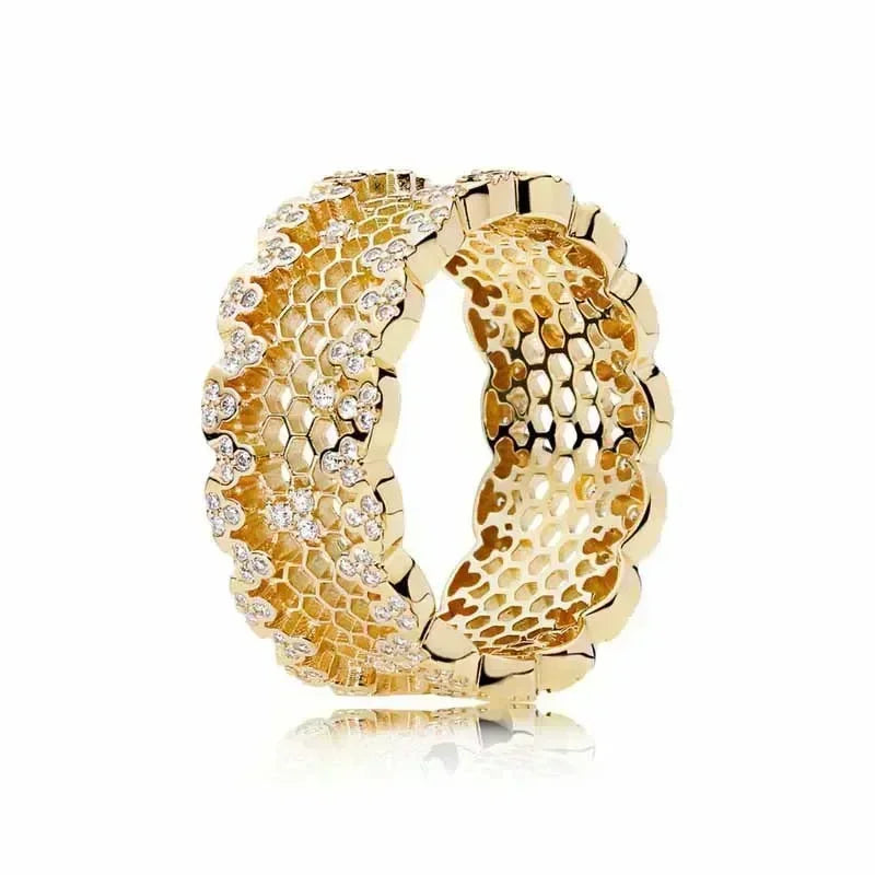 925 sterling silver exquisite gold series ring