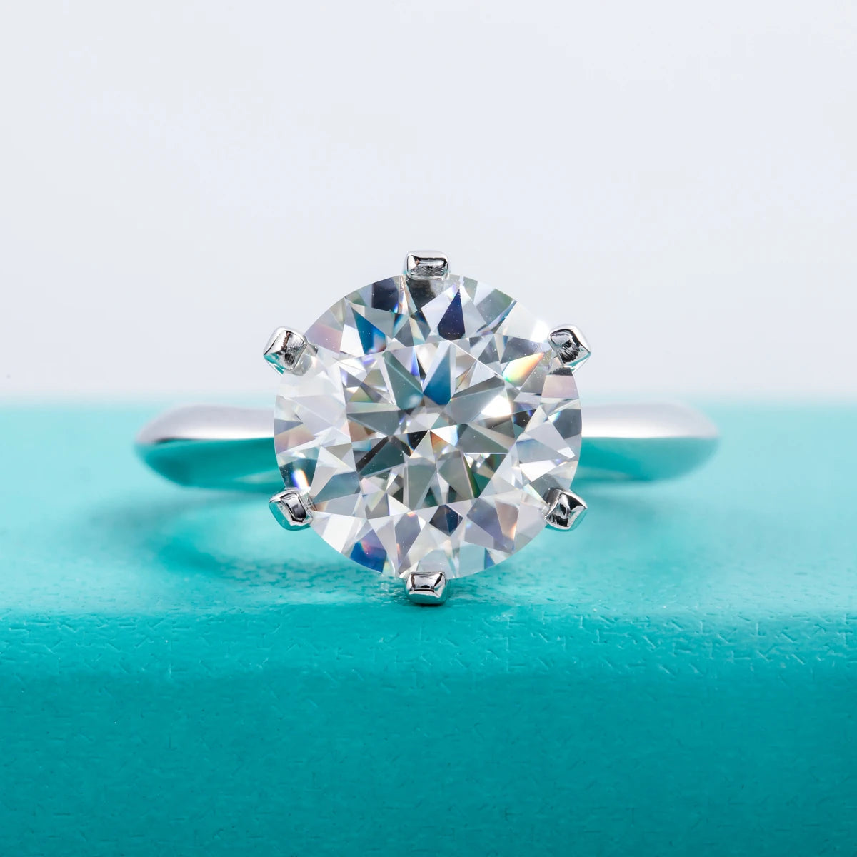 1‑5CT D Color VVS1 Moissanite Ring