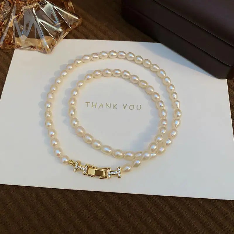 100% Natural Freshwater Pearl 14K Gold Filled Lady Necklace