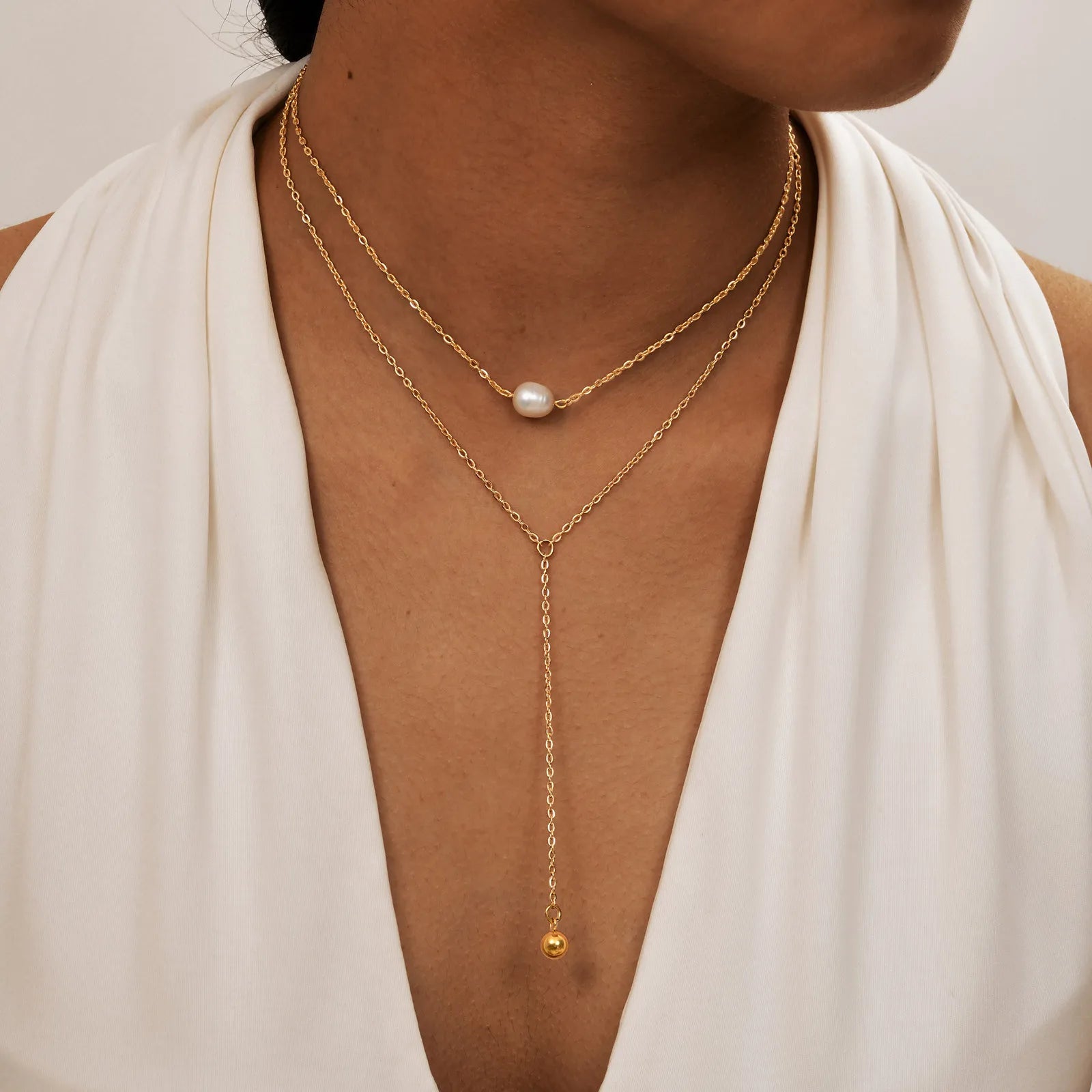 18k Gold Plated Y Lariat