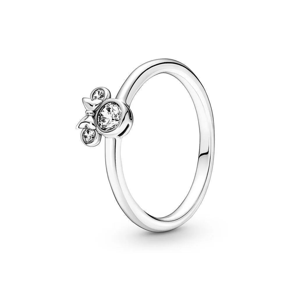 925 Sterling Silver Red Luminous firefly Heart Stone Snowflake Daisy