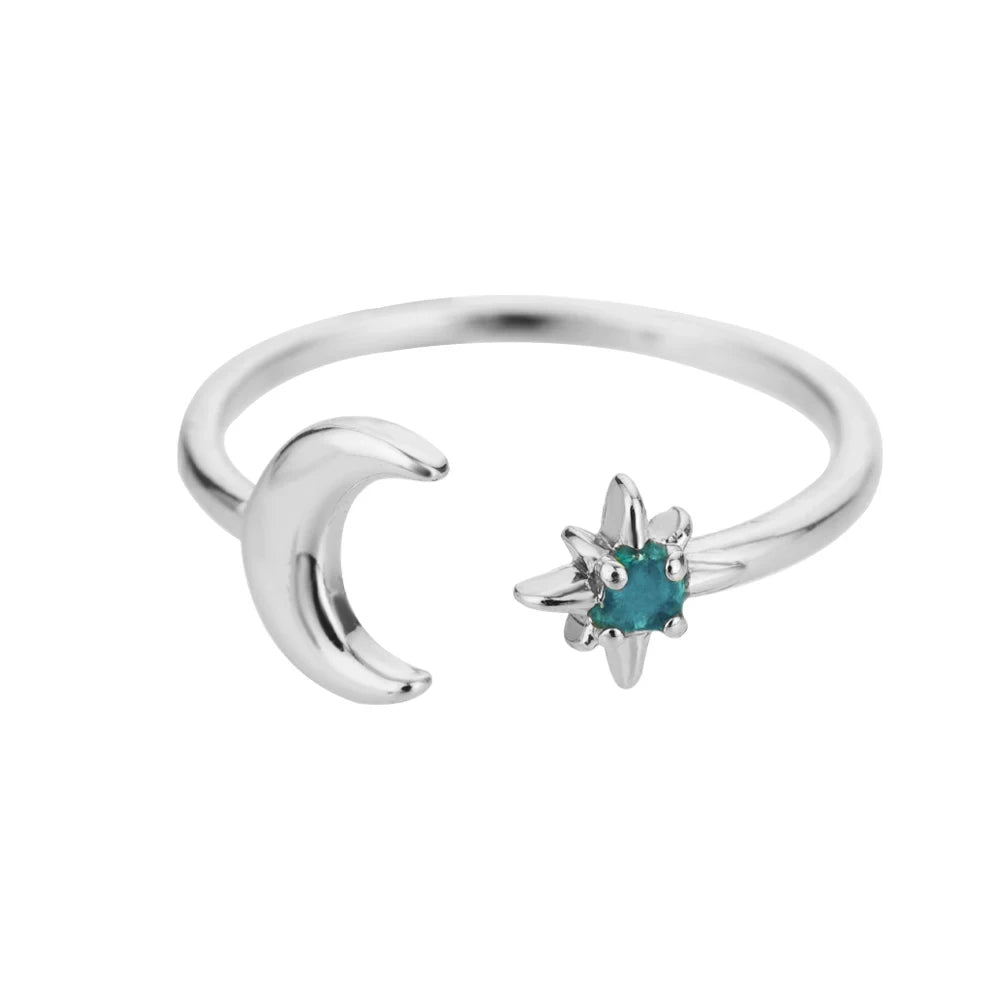 Stainless Steel Lotus Flower Ring for Women Gold Color Vintage Stone Opal Oval