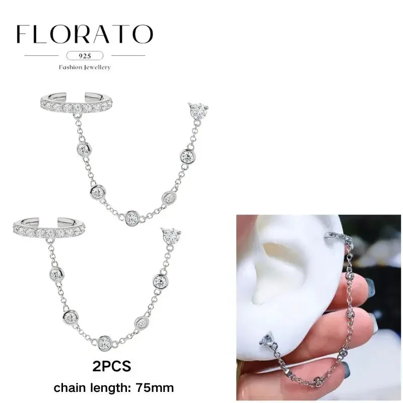 Earrings Chain Tassel Pendant Zircon