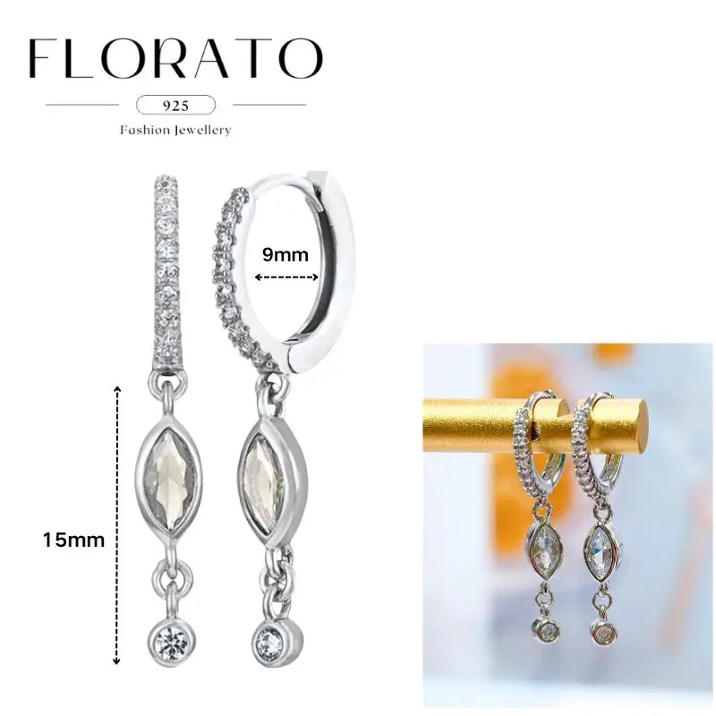 Earrings Chain Tassel Pendant Zircon