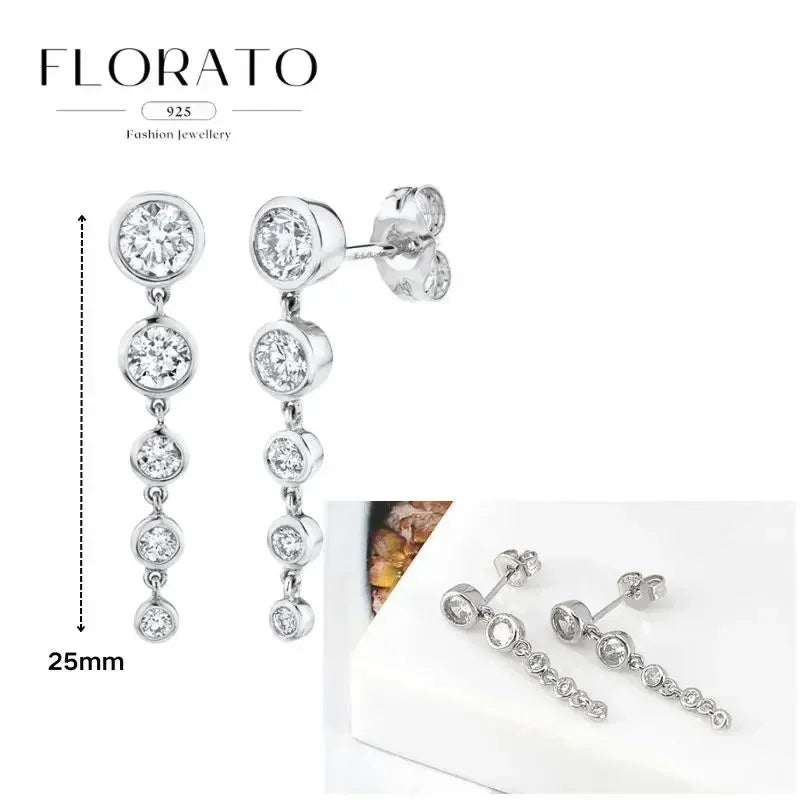 Earrings Chain Tassel Pendant Zircon