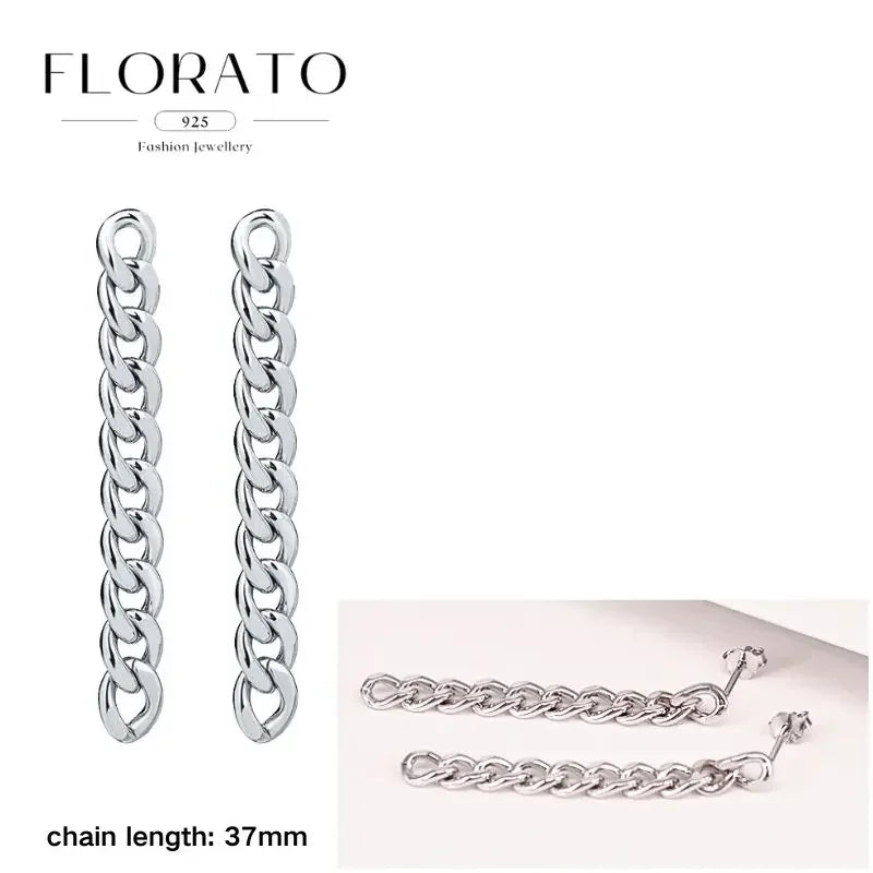 Earrings Chain Tassel Pendant Zircon
