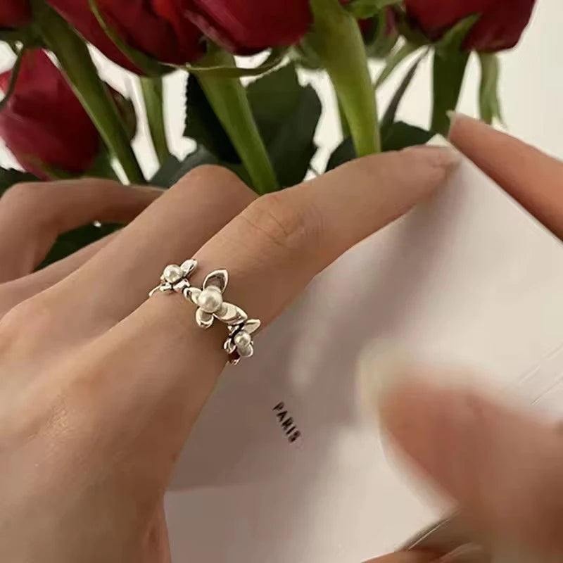 925 Sterling Silver Irregular Ring for Women Geometry Versatile Minimalism