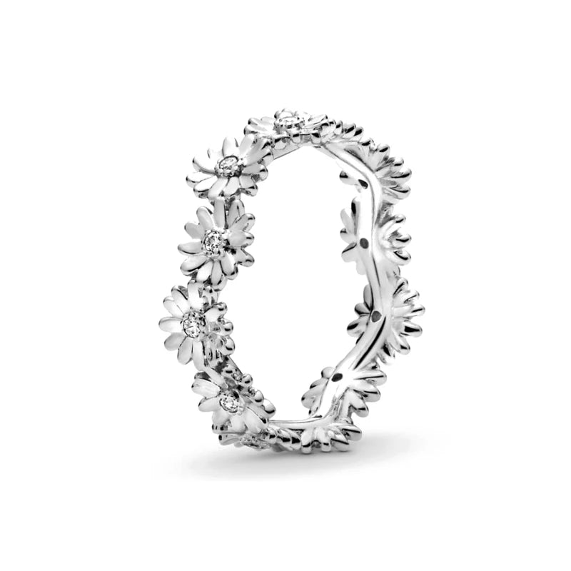 925 Sterling Silver Red Luminous firefly Heart Stone Snowflake Daisy
