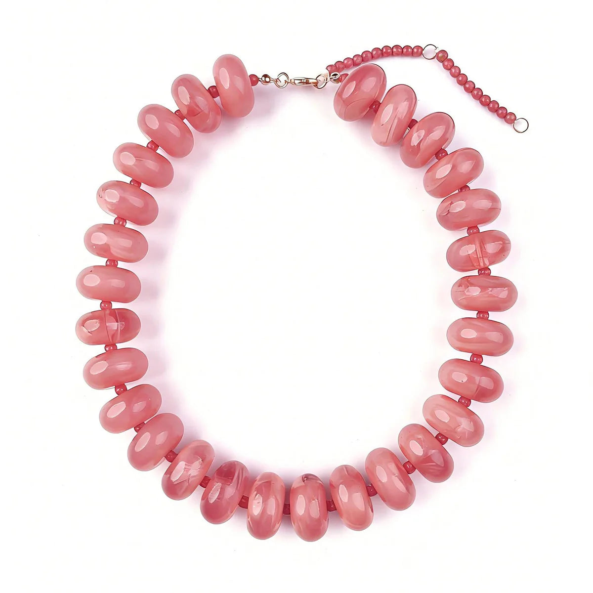 Bohemian Fashion Casual Dopamine Resin Bead Necklace Charms Chunky