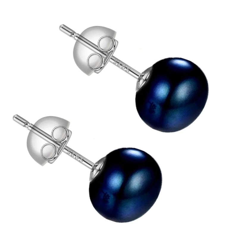 925 Sterling Sliver Earring Cultured White Pearl