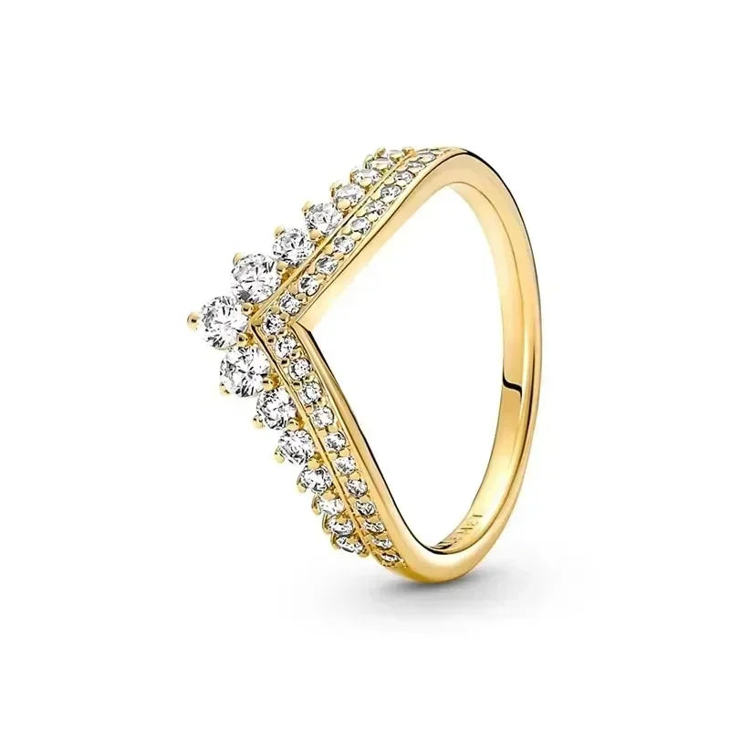 925 sterling silver exquisite gold series ring