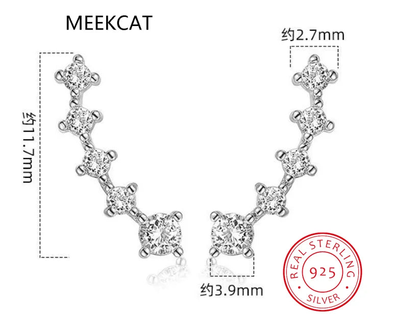 Moissanite Diamond Earrings 925 Sterling Silver Sparkling Stud Earrings