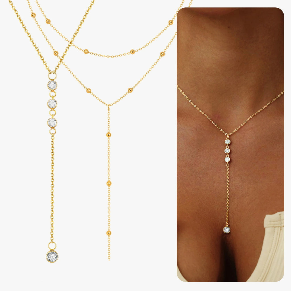 18k Gold Plated Y Lariat