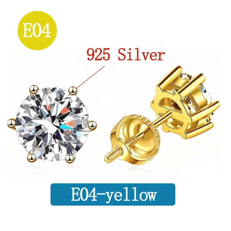 Various Styles Moissanite Earring for Women Original 925 Sterling Silver Jewelry Eye-catching Women's Moissanite Diamond Earring