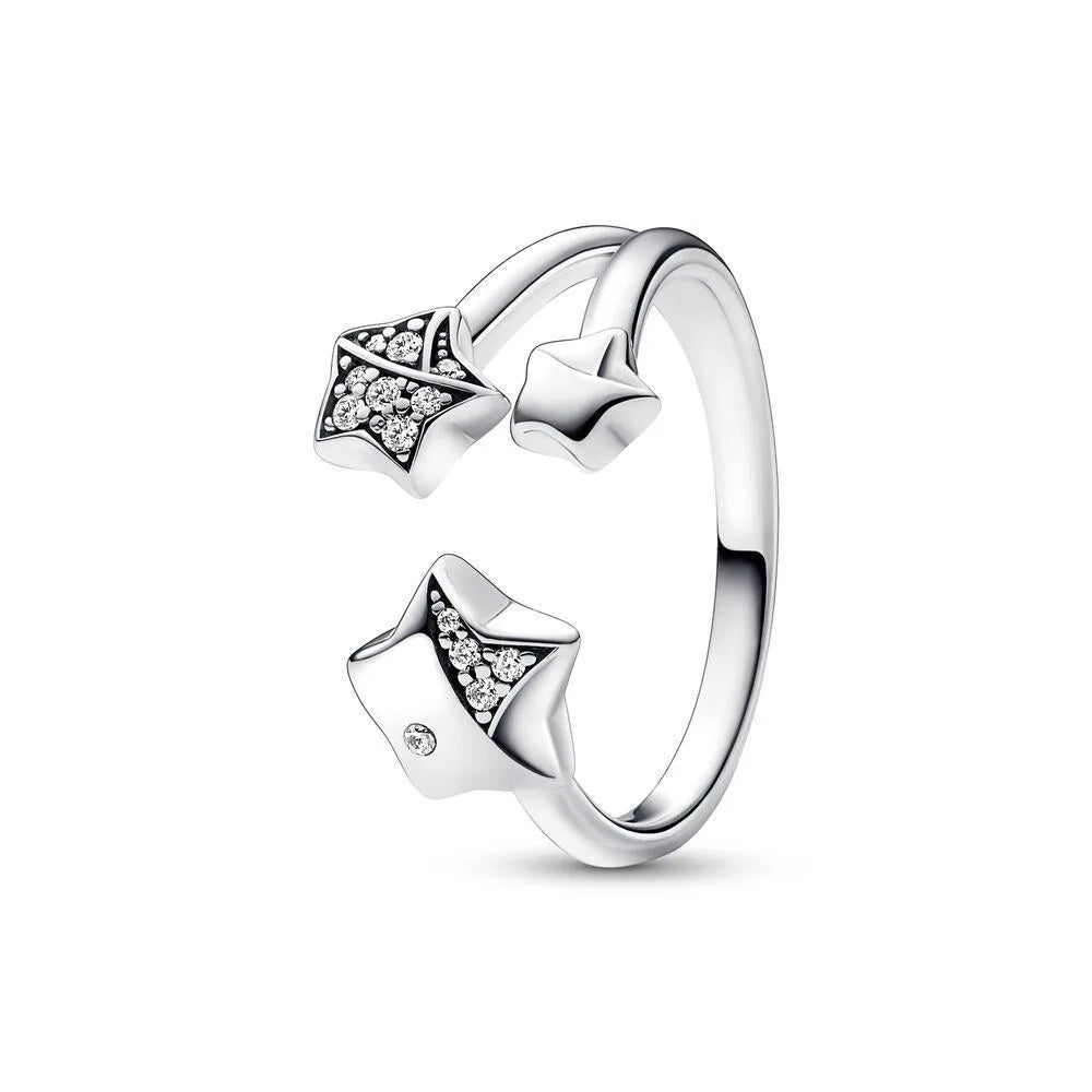 925 Sterling Silver Red Luminous firefly Heart Stone Snowflake Daisy