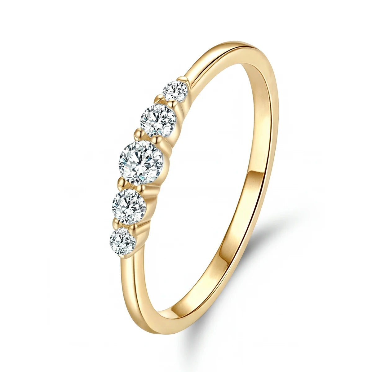 925 Sterling Silver Gorgeous Shiny Round Zircon Ring