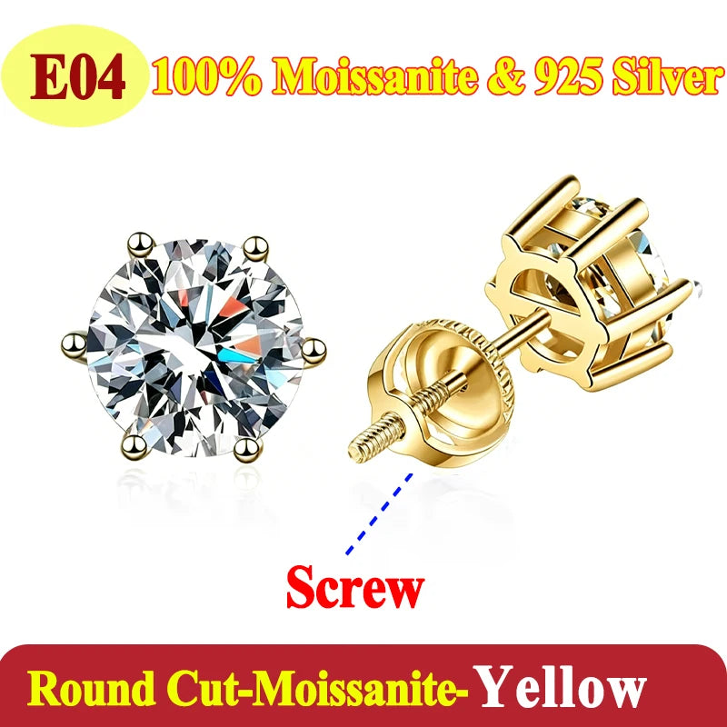 Luxury 0.5-3 Carats Marquise Heart Pear Moissanite Women Diamond Earring