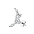 Bobisty 1pc 16G Cartilage Earring Stainless Steel Opal CZ Cartilage Conch Helix