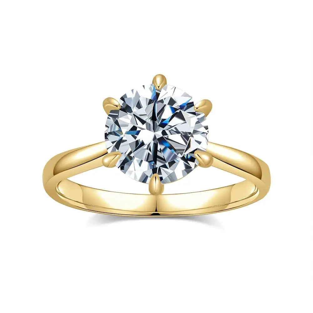 3CT Yellow Gold Plated ring
