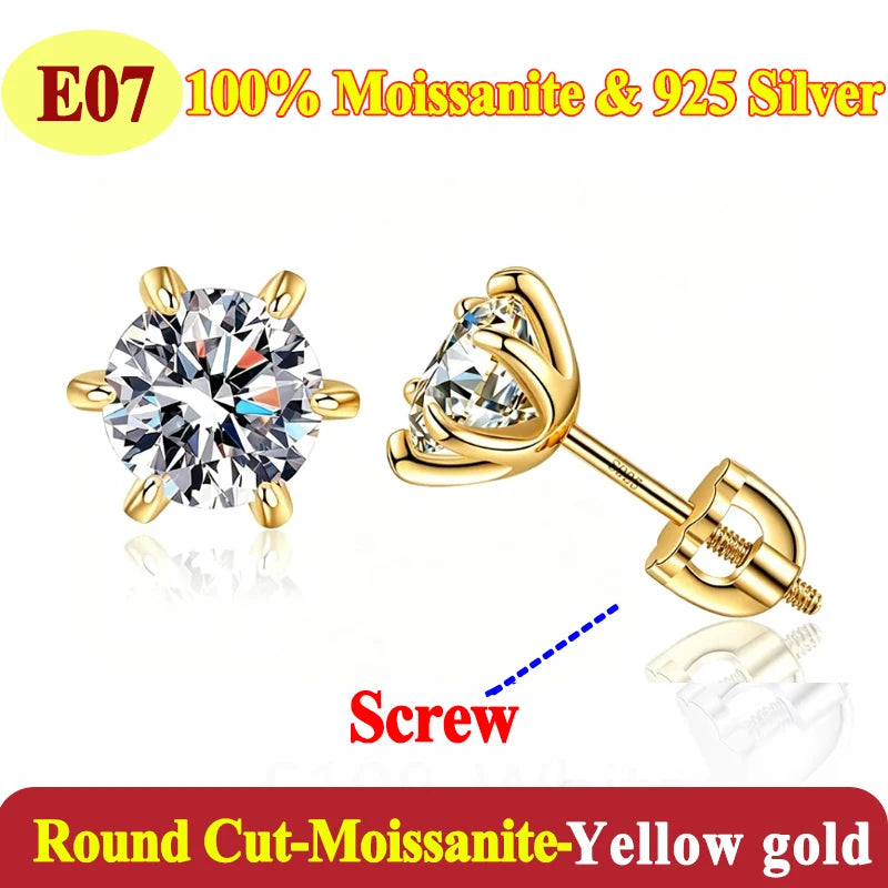 Luxury 0.5-3 Carats Marquise Heart Pear Moissanite Women Diamond Earring