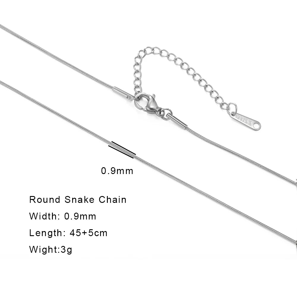 Gold Color Chain Necklace Women Minimalist Cuban Paperclip