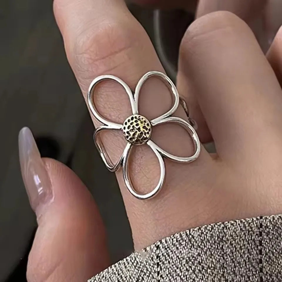 925 Sterling Silver Irregular Ring for Women Geometry Versatile Minimalism
