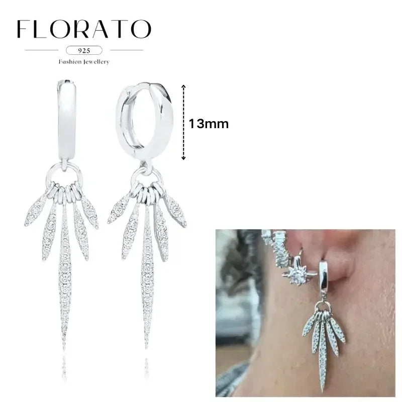Earrings Chain Tassel Pendant Zircon