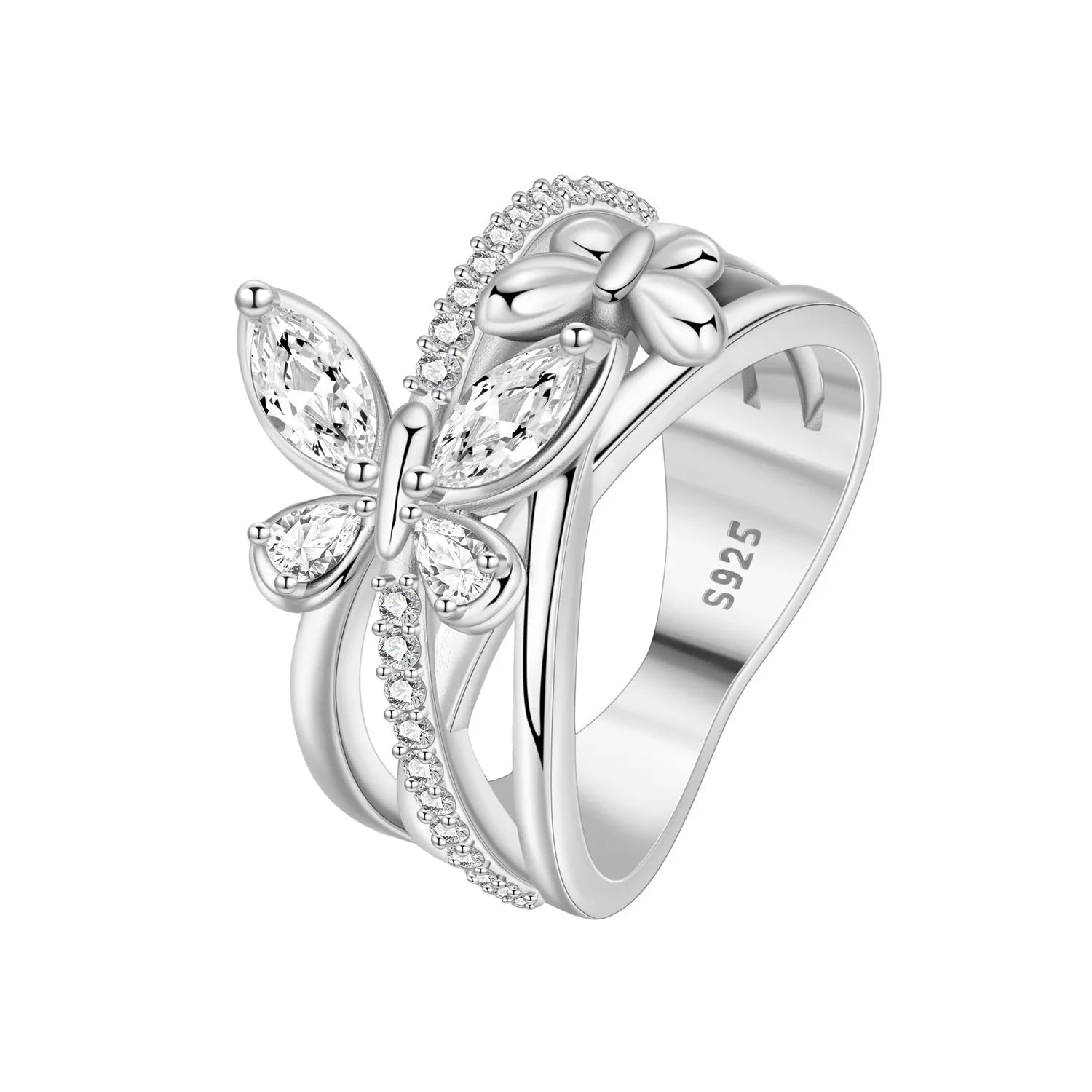 Original 925 Sterling Silver Simple Colorful Zircon