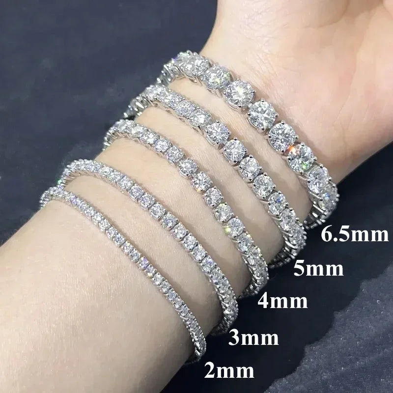 lab created moissanite tennis chain moissanite jewelry set strling silver