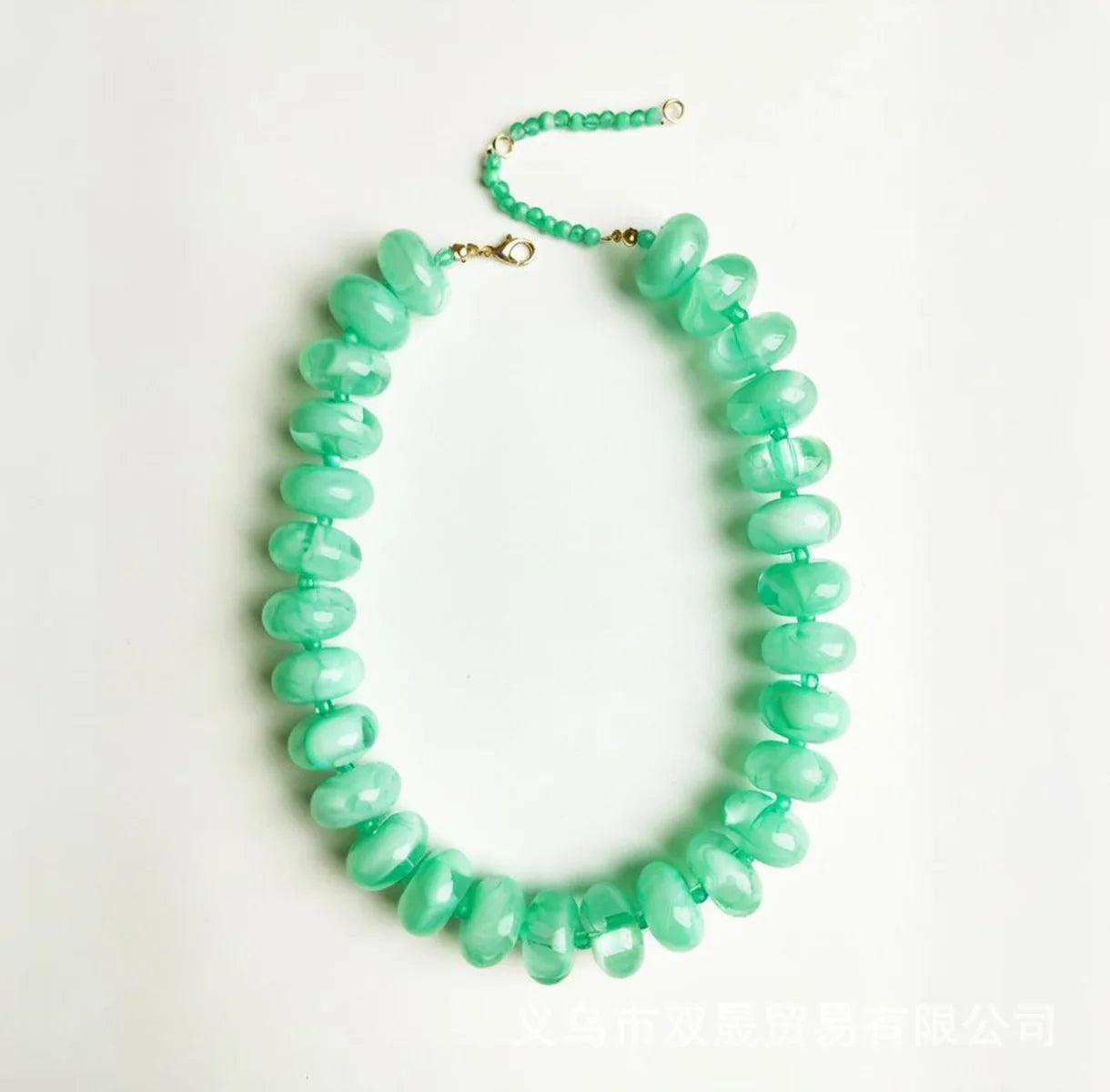 Bohemian Fashion Casual Dopamine Resin Bead Necklace Charms Chunky