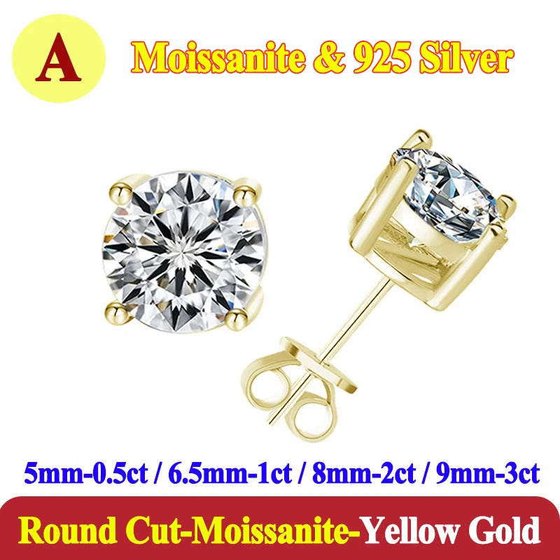 Luxury 0.5-3 Carats Marquise Heart Pear Moissanite Women Diamond Earring