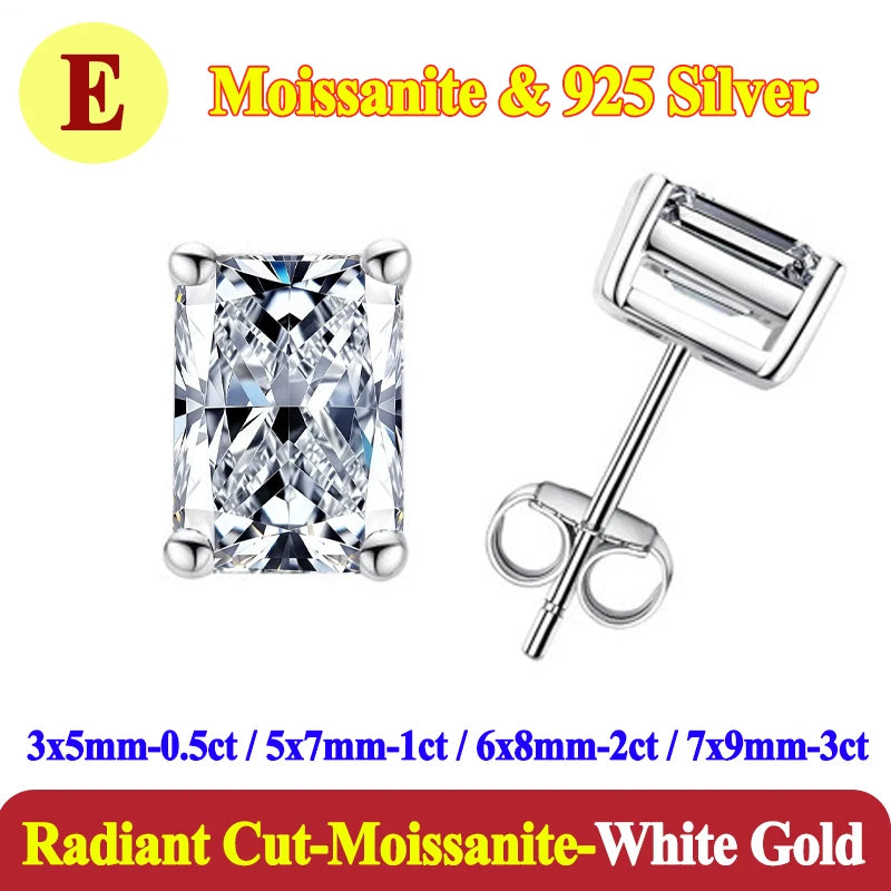 Luxury 0.5-3 Carats Marquise Heart Pear Moissanite Women Diamond Earring