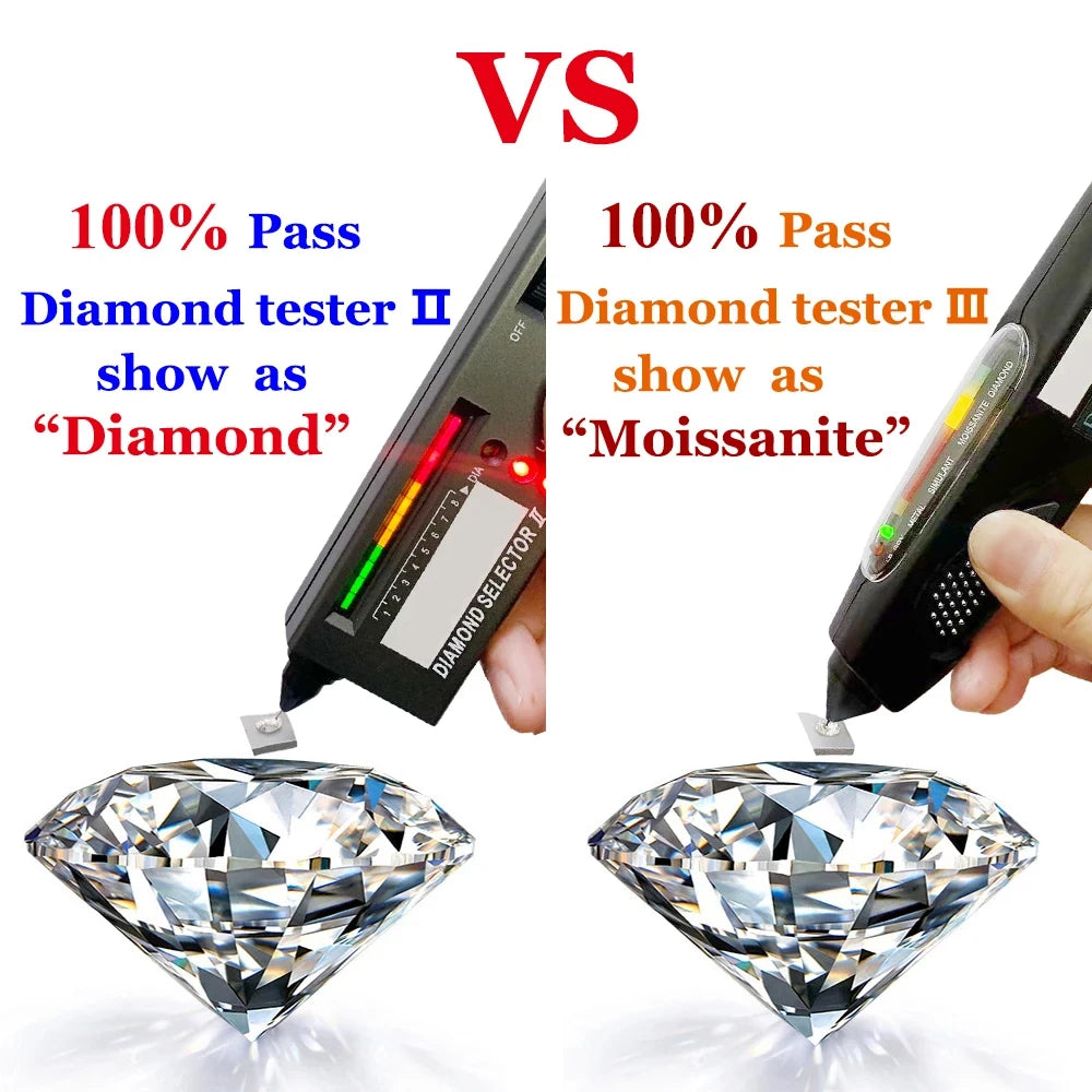 Luxury 0.5-3 Carats Marquise Heart Pear Moissanite Women Diamond Earring