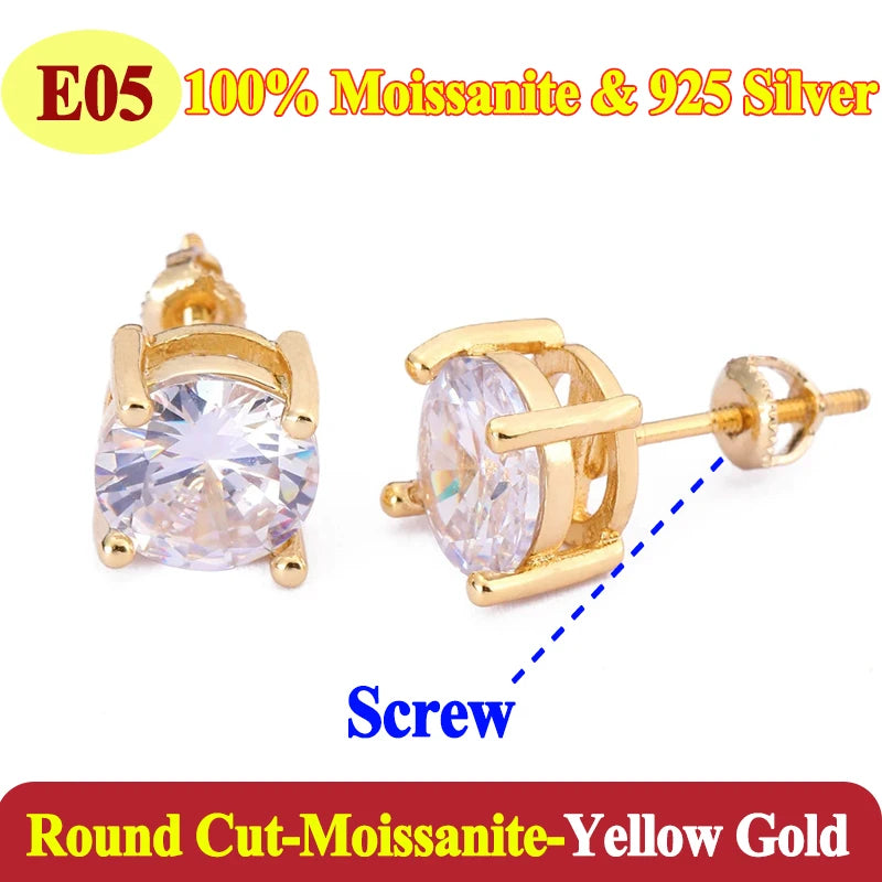Luxury 0.5-3 Carats Marquise Heart Pear Moissanite Women Diamond Earring