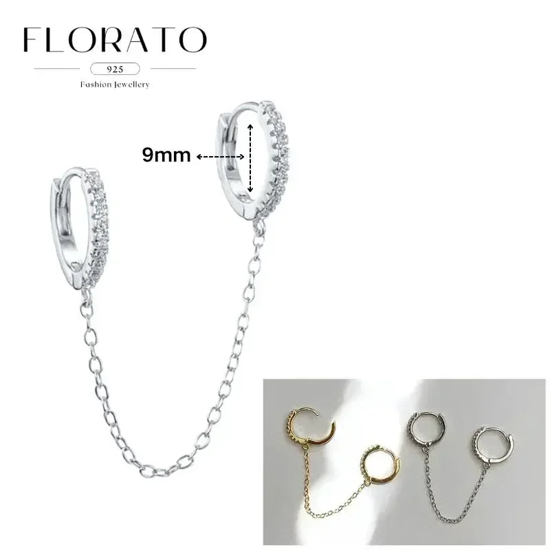 Earrings Chain Tassel Pendant Zircon