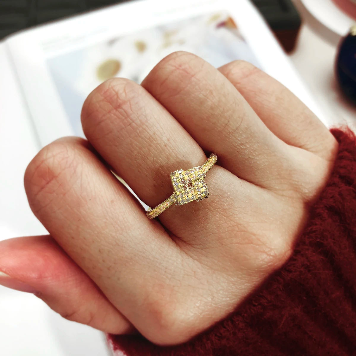 Cubic Zircon Gold Color Crystal