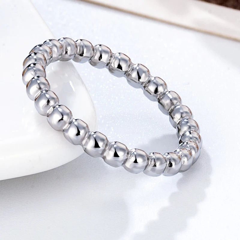 Gold Color Beads Ring For Women