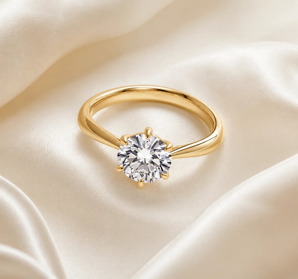 3CT Yellow Gold Plated ring