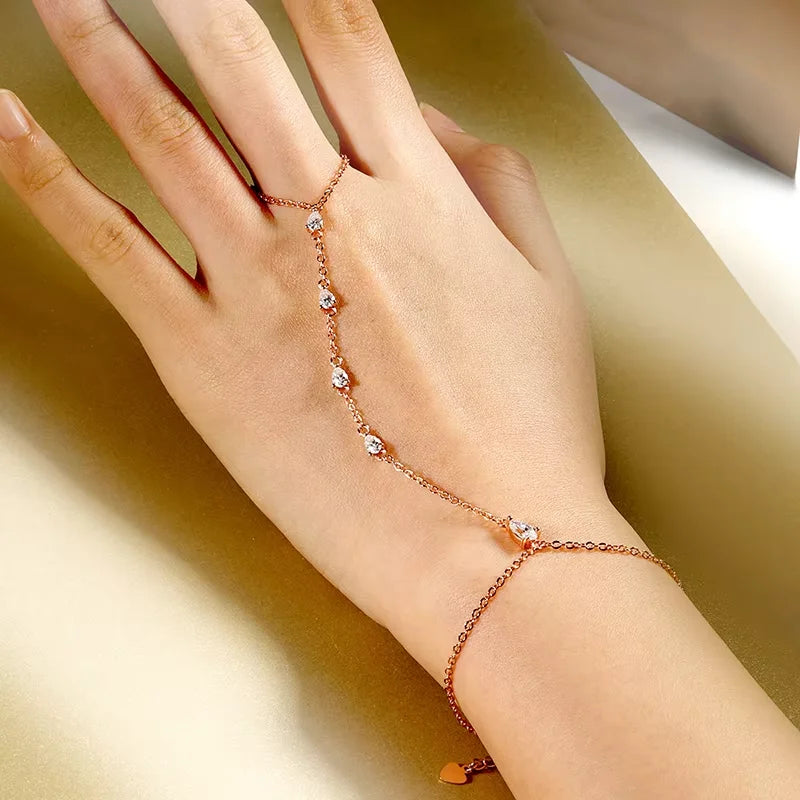 Moissanite Luxury Chain Lab Diamond S925 Sterling Silver Plated 18K Jewelry
