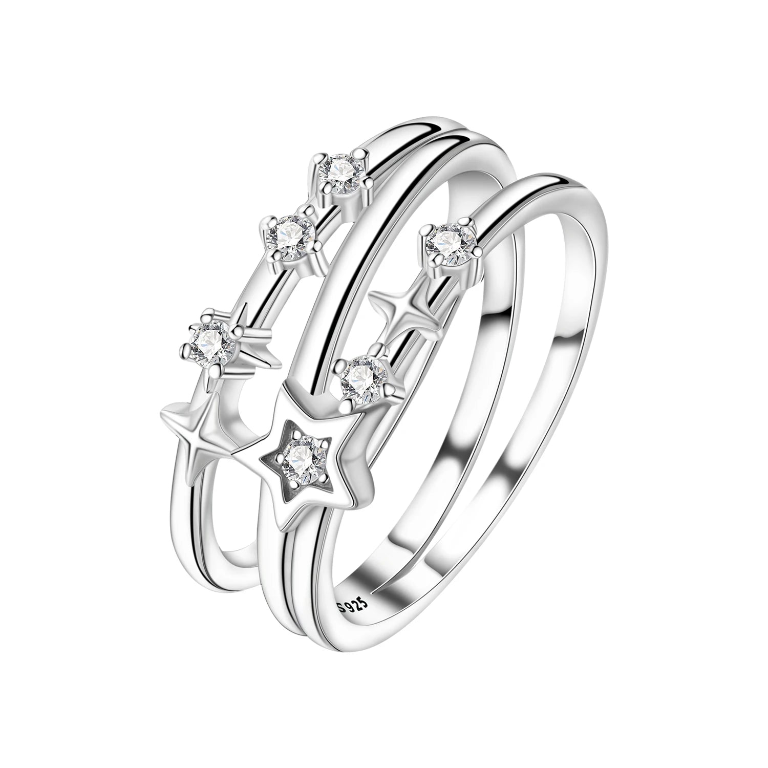 Original 925 Sterling Silver Simple Colorful Zircon