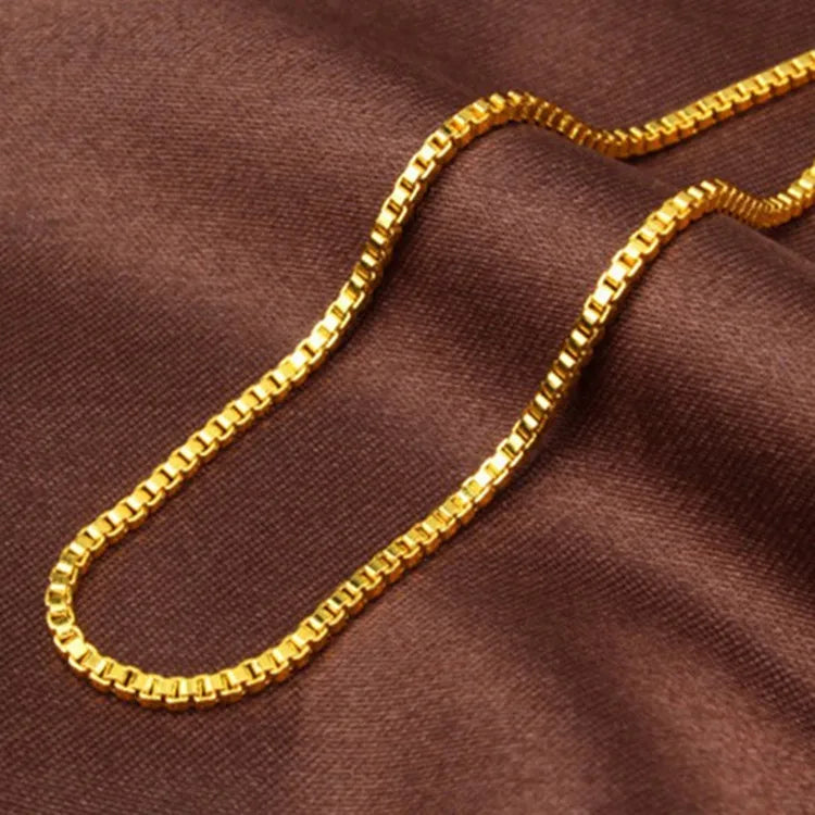 Necklace 24K Gold - Shiny links,