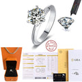 Classic D Moissanite Six Claw Ring S925 Sterling Silver