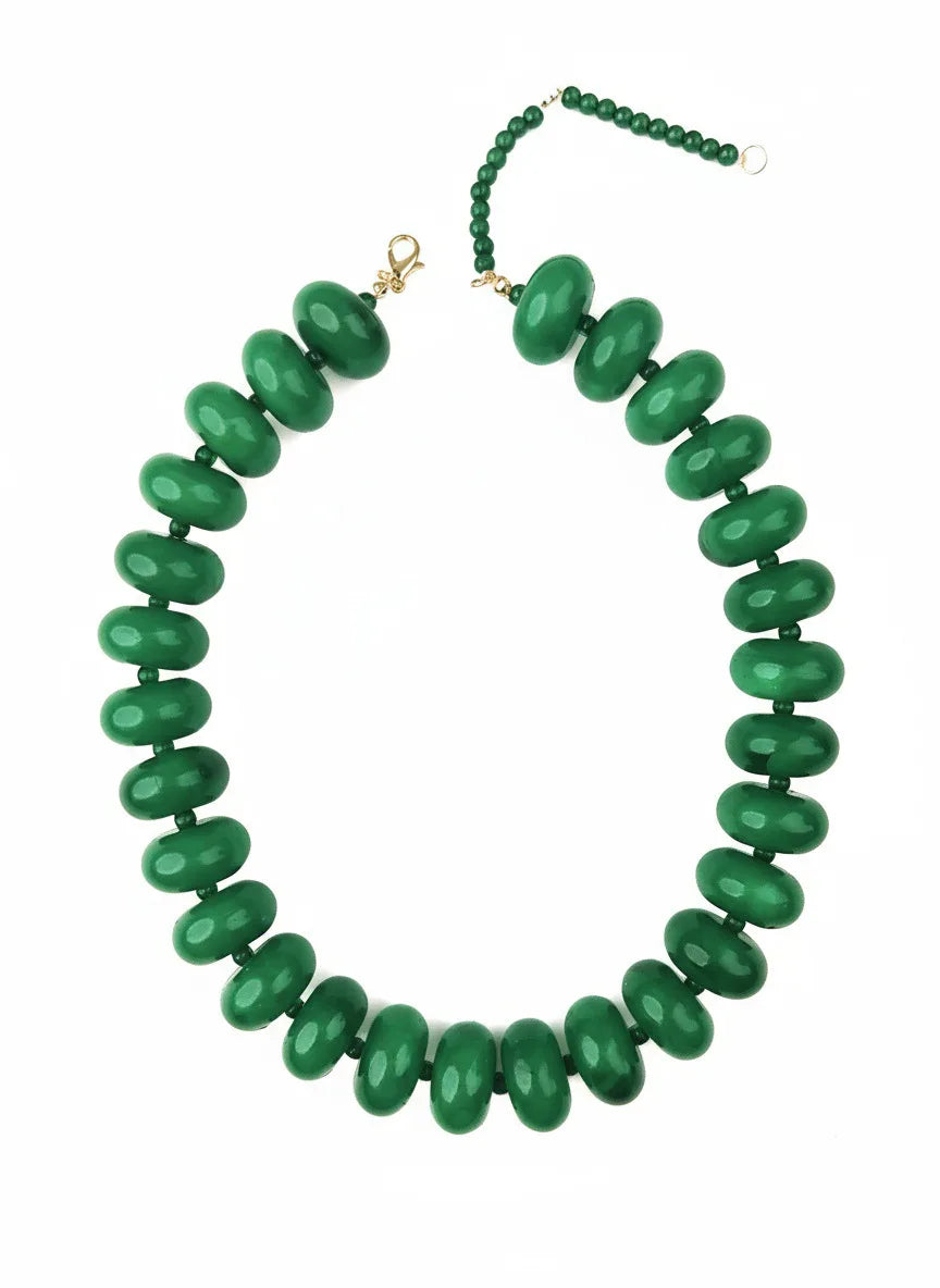 Bohemian Fashion Casual Dopamine Resin Bead Necklace Charms Chunky