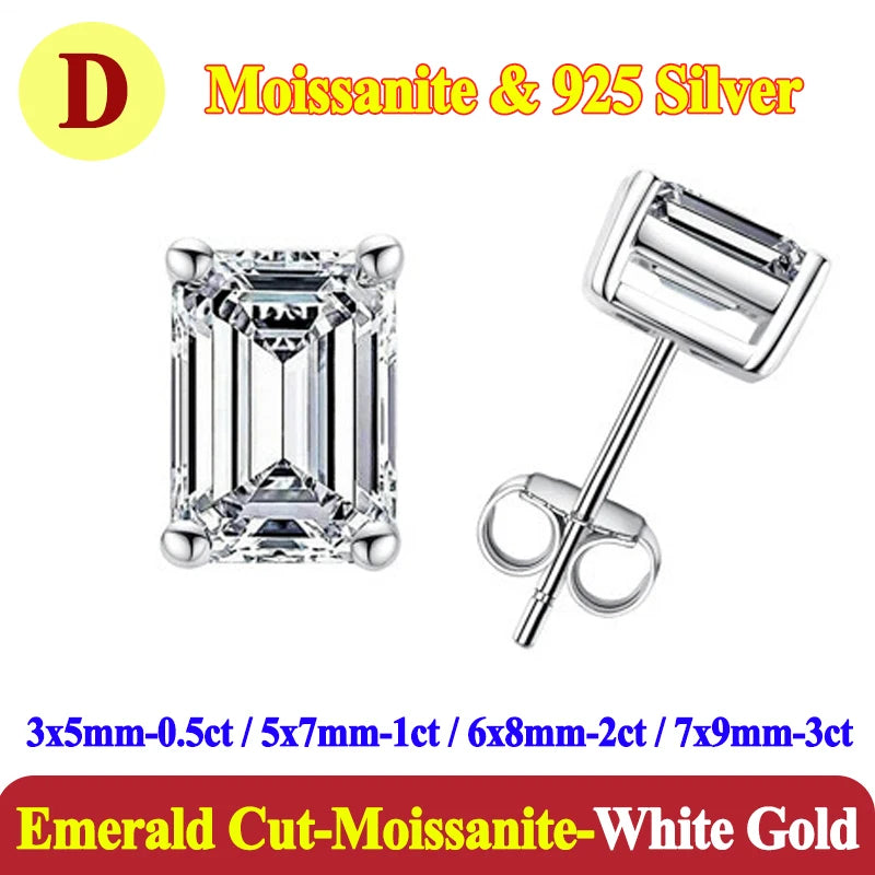 Luxury 0.5-3 Carats Marquise Heart Pear Moissanite Women Diamond Earring