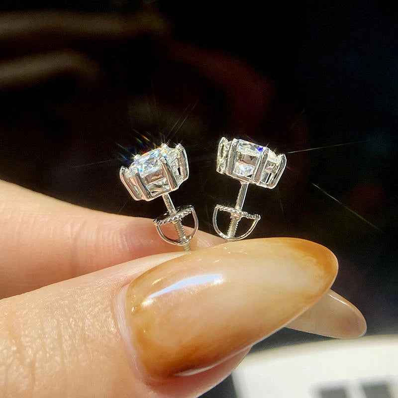 Various Styles Moissanite Earring for Women Original 925 Sterling Silver Jewelry Eye-catching Women's Moissanite Diamond Earring