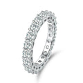 925 Sterling Silver Gorgeous Shiny Round Zircon Ring