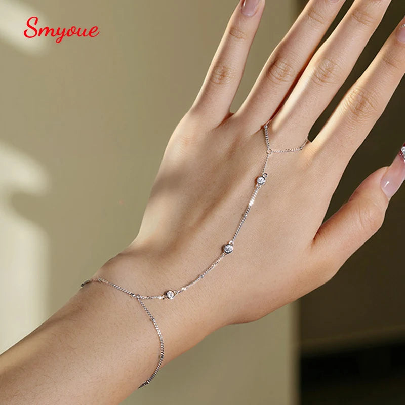 3MM Moissanite Bracelet 925 Sterling Silver Plated 18K