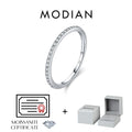 Eternity Moissanite Ring 925 Sterling Silver Sparkling