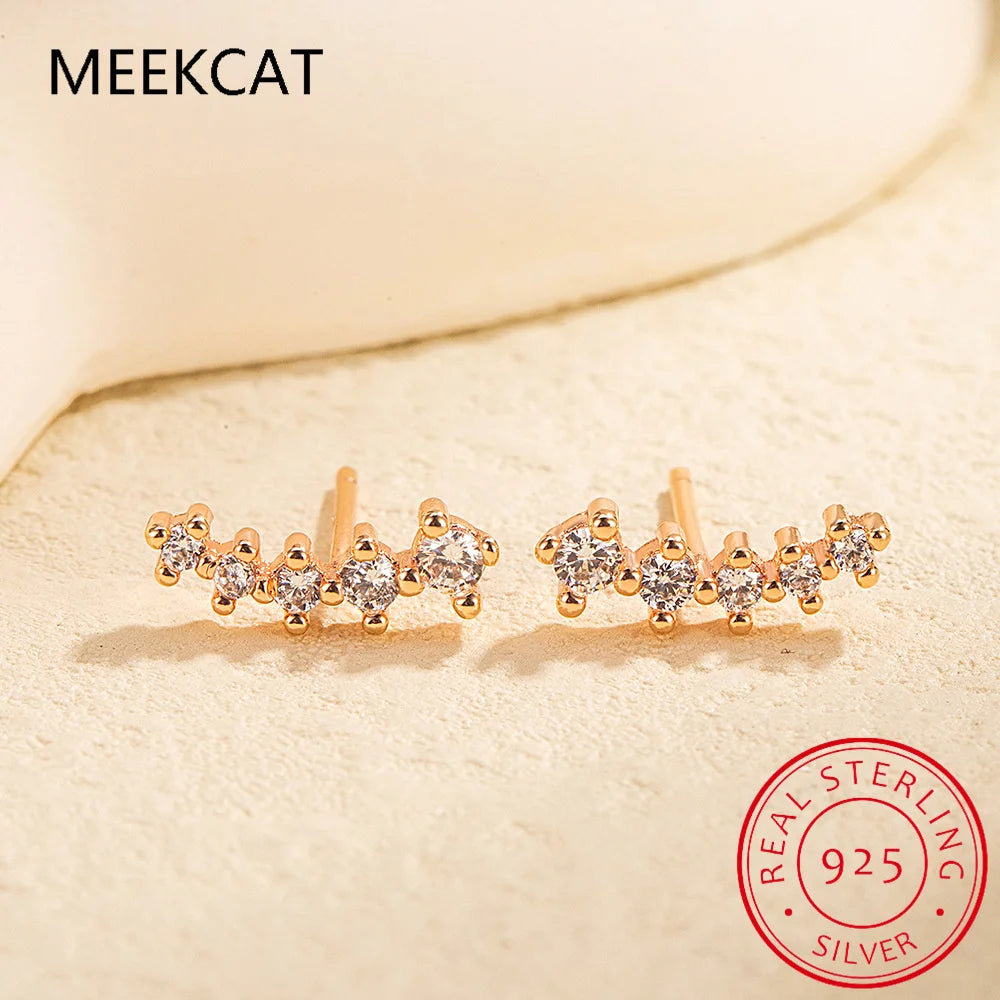 Moissanite Diamond Earrings 925 Sterling Silver Sparkling Stud Earrings
